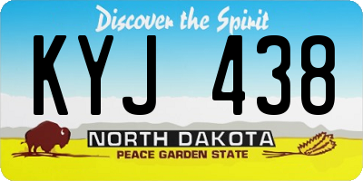 ND license plate KYJ438