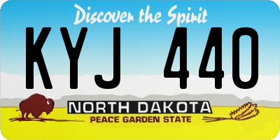 ND license plate KYJ440