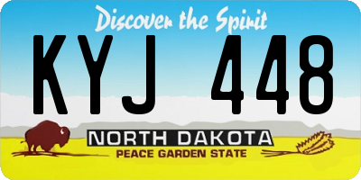 ND license plate KYJ448