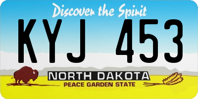 ND license plate KYJ453