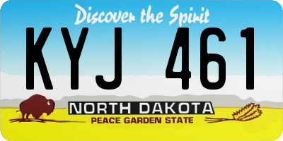 ND license plate KYJ461