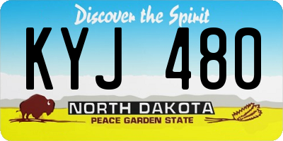 ND license plate KYJ480