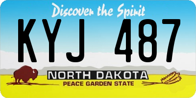 ND license plate KYJ487