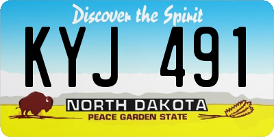 ND license plate KYJ491