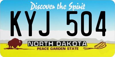 ND license plate KYJ504