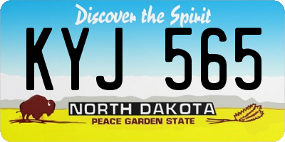 ND license plate KYJ565