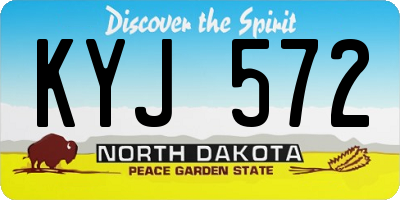 ND license plate KYJ572