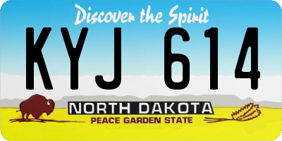 ND license plate KYJ614