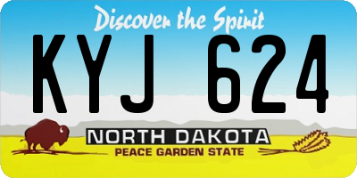 ND license plate KYJ624