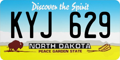 ND license plate KYJ629