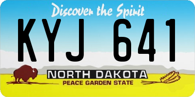 ND license plate KYJ641