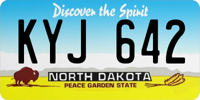ND license plate KYJ642