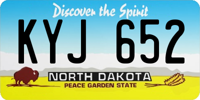 ND license plate KYJ652