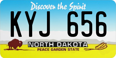 ND license plate KYJ656