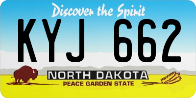 ND license plate KYJ662