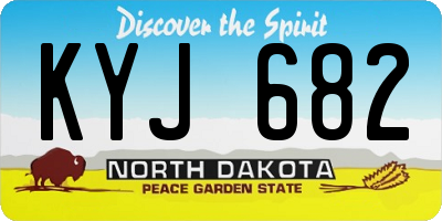 ND license plate KYJ682