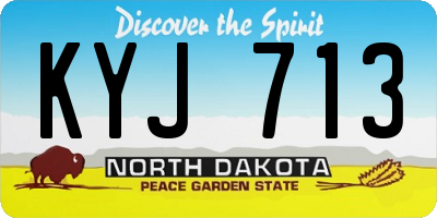 ND license plate KYJ713