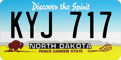 ND license plate KYJ717