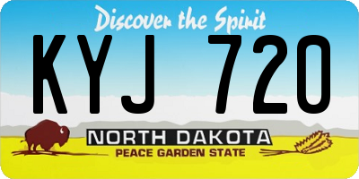 ND license plate KYJ720
