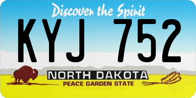 ND license plate KYJ752