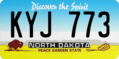 ND license plate KYJ773