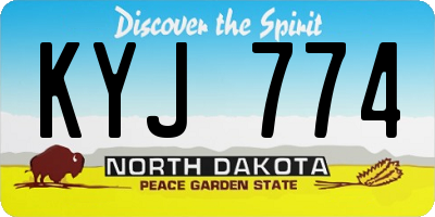 ND license plate KYJ774