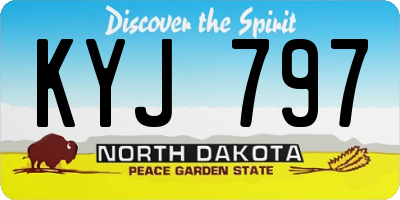 ND license plate KYJ797