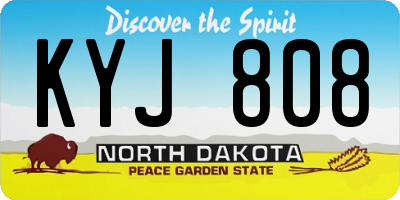 ND license plate KYJ808
