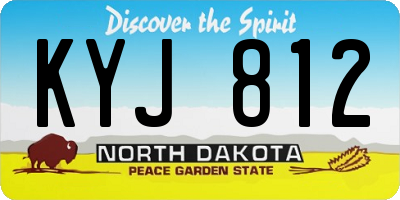 ND license plate KYJ812
