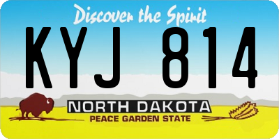 ND license plate KYJ814
