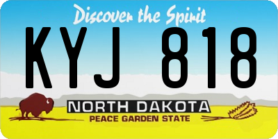 ND license plate KYJ818