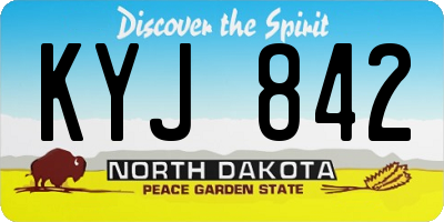 ND license plate KYJ842