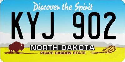 ND license plate KYJ902
