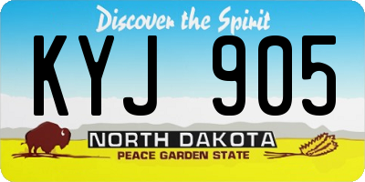 ND license plate KYJ905