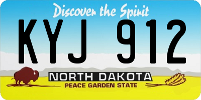 ND license plate KYJ912
