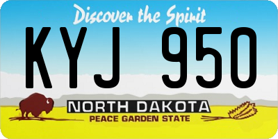 ND license plate KYJ950