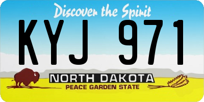 ND license plate KYJ971
