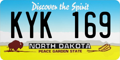 ND license plate KYK169