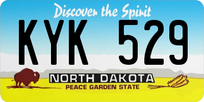 ND license plate KYK529