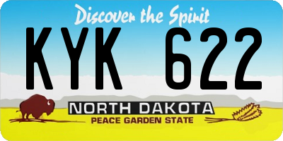 ND license plate KYK622