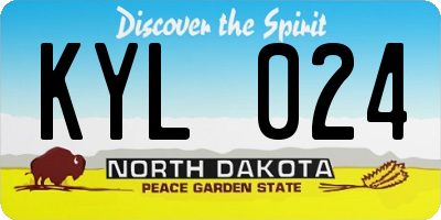 ND license plate KYL024