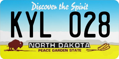 ND license plate KYL028
