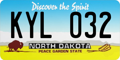 ND license plate KYL032