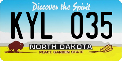 ND license plate KYL035