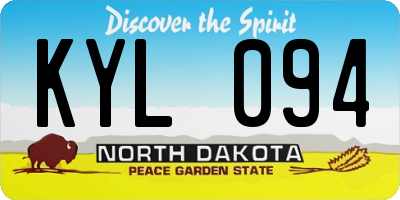 ND license plate KYL094