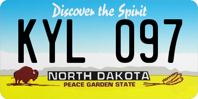 ND license plate KYL097