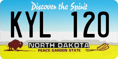 ND license plate KYL120
