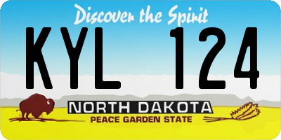 ND license plate KYL124