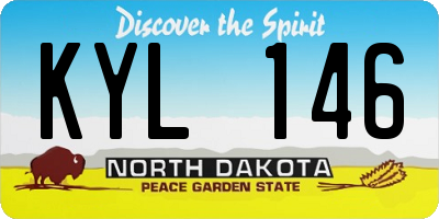 ND license plate KYL146