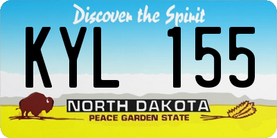 ND license plate KYL155